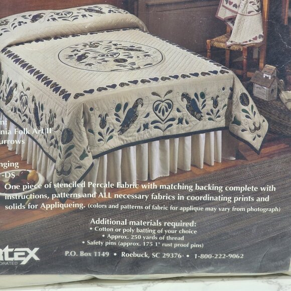 Doublestencil Applique Quilt Wall Hanging Kit Pennsylvania Folk Art II Spartex - Picture 5 of 6